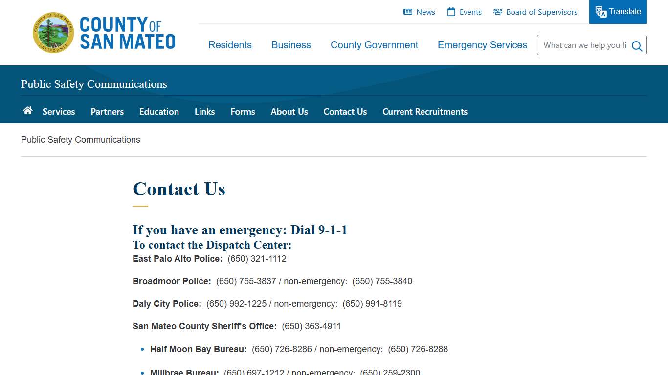 Contact Us County of San Mateo, CA